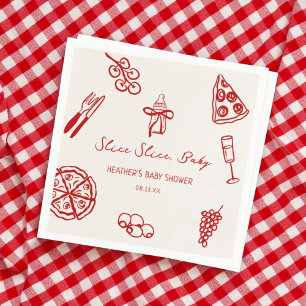 Slice Slice Baby Italian Pizza Baby Shower Napkins