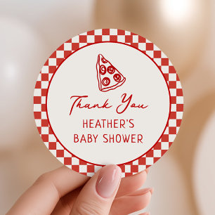 Slice Slice Baby Italian Pizza Themed Classic Round Sticker