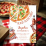 Slice Slice Baby Modern Pizza 1st Birthday Invitation
