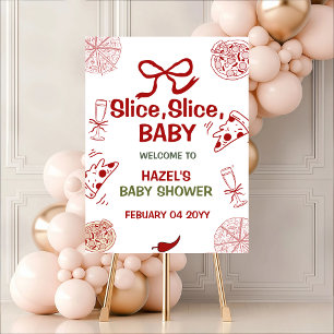 Slice, Slice, Baby! Modern Pizza Baby Shower Foam Board