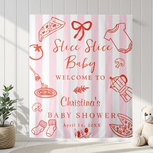 Slice Slice Baby Pizza Baby Shower Backdrop