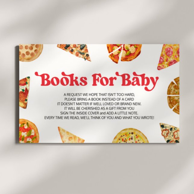 Slice Slice Baby! Pizza Baby Shower Books For Baby Enclosure Card (Creator Uploaded)