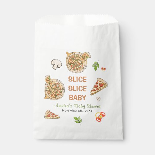 Slice Slice Baby Pizza Baby Shower Favor Bag