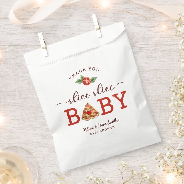Slice Slice Baby Pizza Baby Shower Favor Bag – Fun (Clipped)
