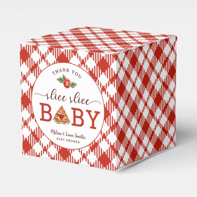 Slice Slice Baby Pizza Baby Shower Favor Boxes – T (Front Side)