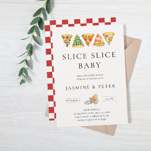 Slice Slice Baby Pizza Baby Shower Invitation