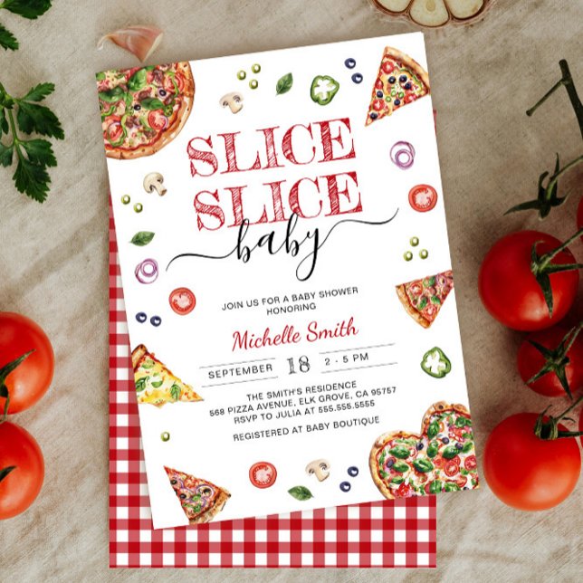 Slice Slice Baby | Pizza Baby Shower Invitation (Creator Uploaded)