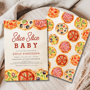 Slice Slice Baby Pizza Baby Shower Invitation