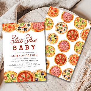 Slice Slice Baby Pizza Baby Shower Invitation