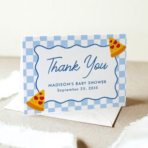 Slice Slice Baby Pizza Baby Shower Letterpress Thank You Card
