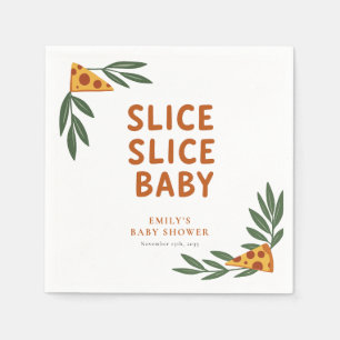 Slice Slice Baby Pizza Baby Shower Napkins