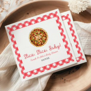 Slice, Slice, Baby! Pizza Baby Shower Napkins