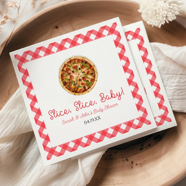 Slice, Slice, Baby! Pizza Baby Shower Napkins (Creator Uploaded)