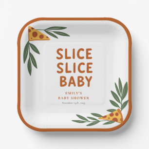 Slice Slice Baby Pizza Baby Shower Paper Plates