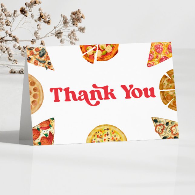 Slice Slice Baby Pizza Baby Shower Thank You Card (Creator Uploaded)