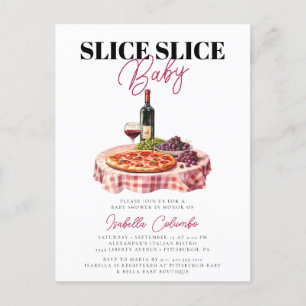 Slice Slice Baby Pizza Party Baby Shower Postcard