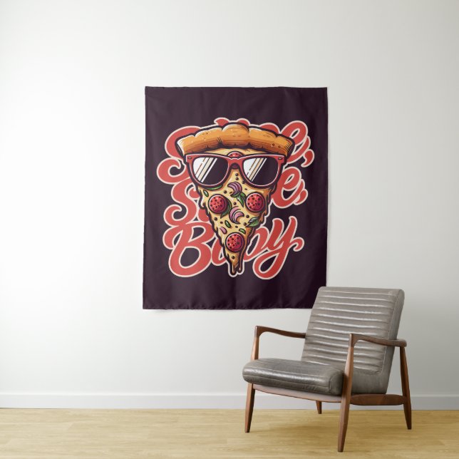 Slice, slice, baby. Pizza Tapestry (In Situ)