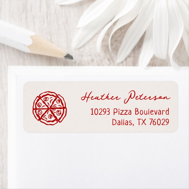 Slice Slice Baby Pizza Themed Party Label (Insitu)