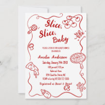 Slice Slice Baby | Red Doodle Pizza Baby Shower