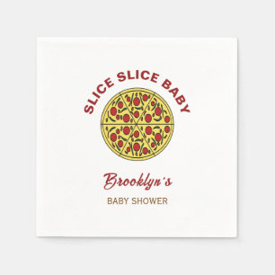 Slice Slice Baby Shower Gender Neutral Fun Pizza Napkins