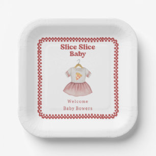 Slice Slice Baby Shower Pizza Dress Paper Plates