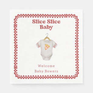 Slice Slice Baby Shower Pizza Neutral Bodysuit Napkins
