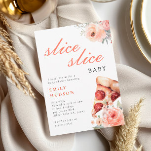 Slice Slice Pizza Baby Shower Invitation