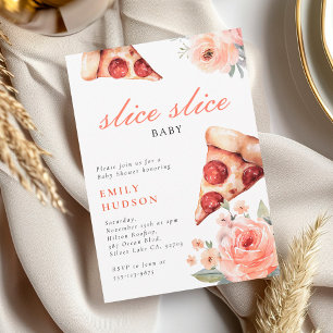 Slice Slice Pizza Baby Shower Invitation