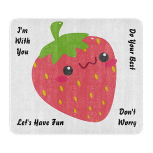 Slice Up Smiles: Happy Strawberry Cutting Board
