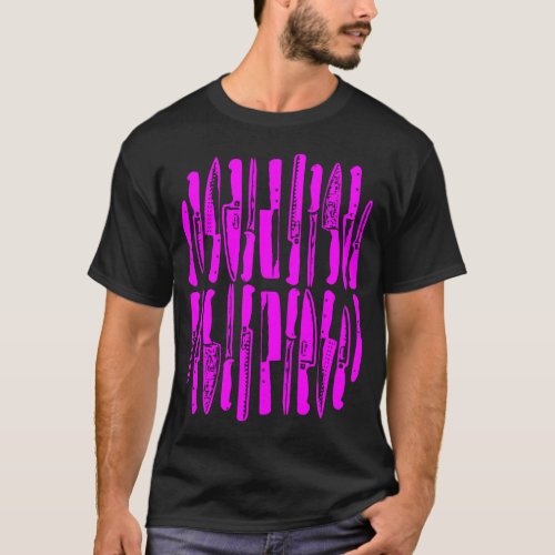 Sliced and Diced _ Magenta on Dark T_Shirt