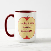 Sliced Apple Teachers Plant Seeds of Knowledge Mug (Left)