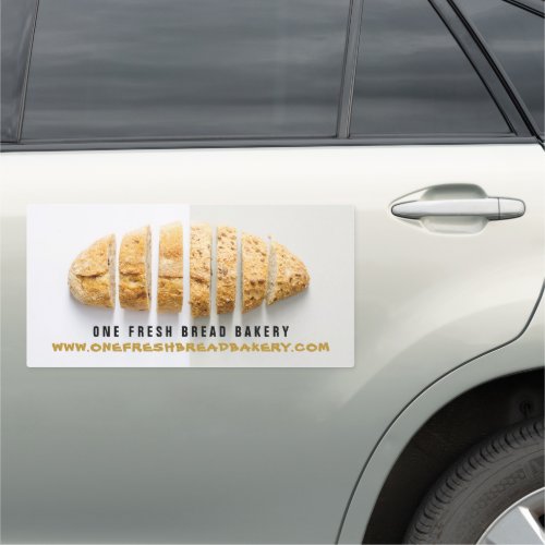 Sliced Bread Loaf Bakery Car Magnet