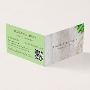Sliced Bread on Board, Bakery Detailed Business Card