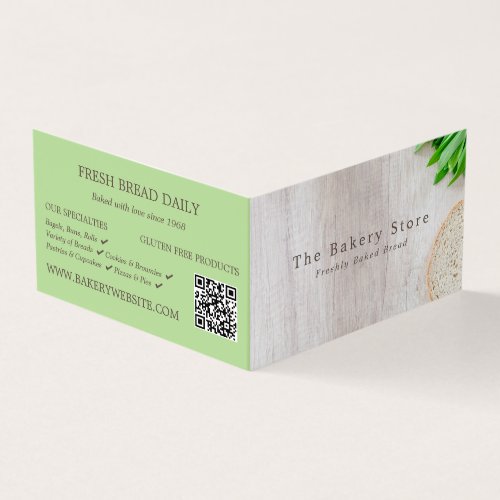 Sliced Bread on Board Bakery Detailed Business Card