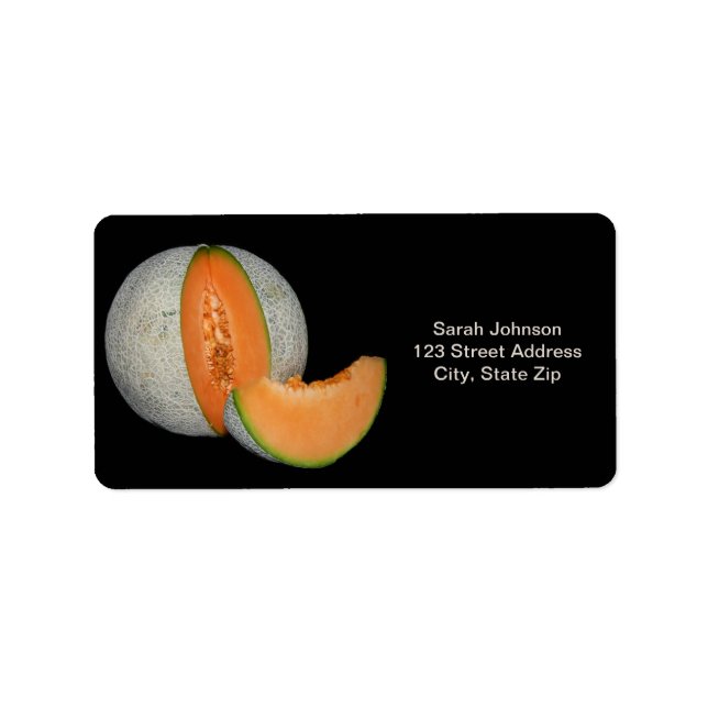 Sliced Cantaloupe Melon Label (Front)