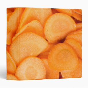 Sliced carrot pattern 3 ring binder