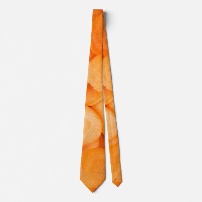 Sliced carrot pattern neck tie (Front)
