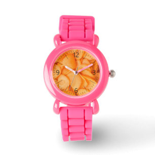 Sliced carrot pattern watch