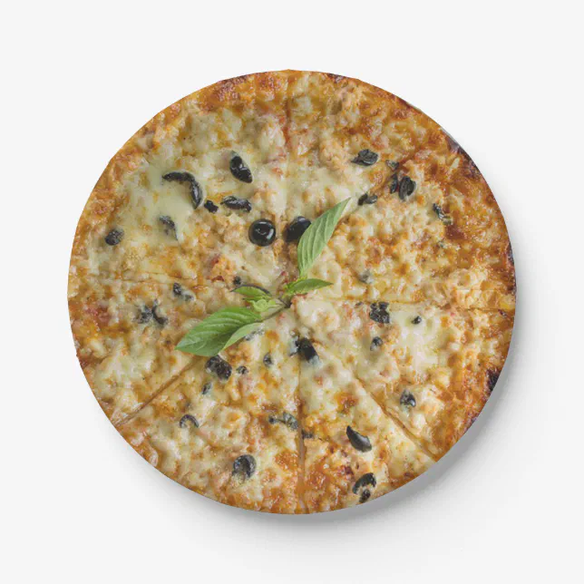 Sliced Cheese Pizza Party Paper Plates Zazzle