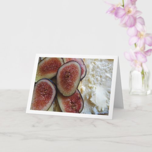 Sliced  Fig Fruit on Bread Card