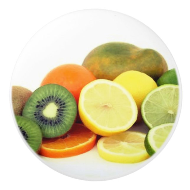  SLICED FRUIT CERAMIC KNOB (Front)