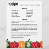 sliced fruit vegetable chef catering letterhead (Front)