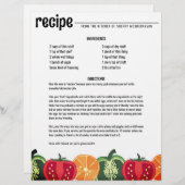 sliced fruit vegetable chef catering letterhead (Front/Back)