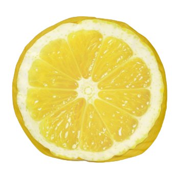 Sliced Lemon Pouf by LaughingShirts at Zazzle