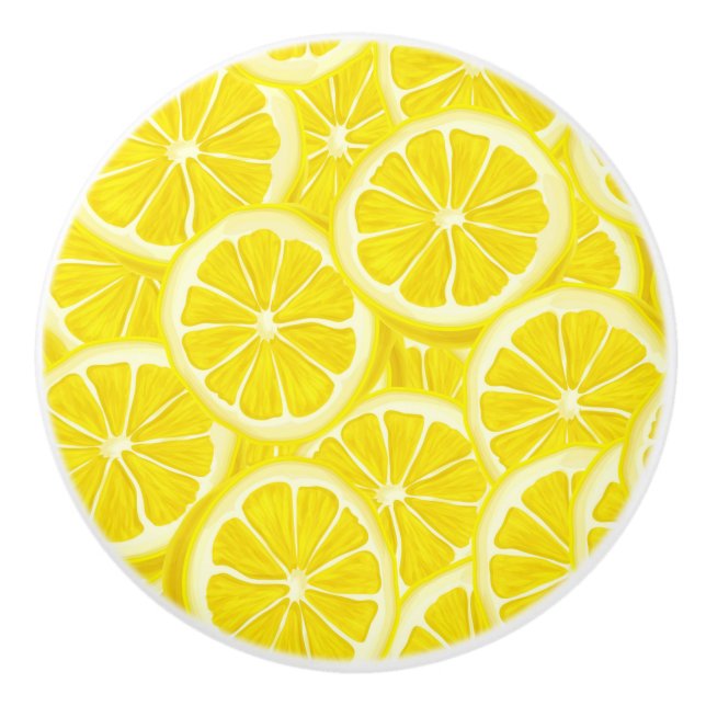 Sliced Lemons Ceramic Knob (Front)