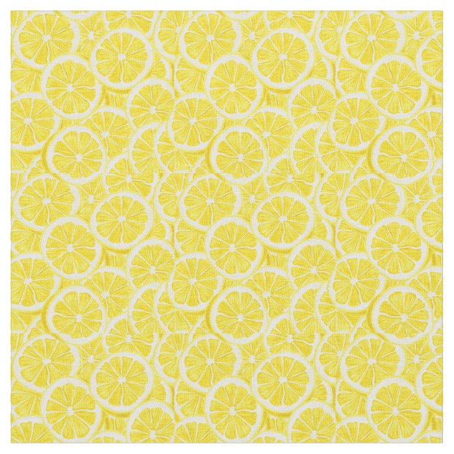 Sliced Lemons Design Fabric