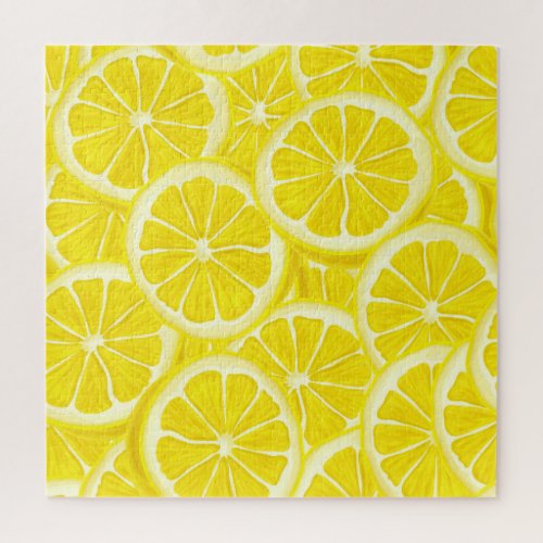 Sliced Lemons Design Jigsaw Puzzle