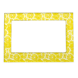 Sliced Lemons Design Magnetic Photo Frame