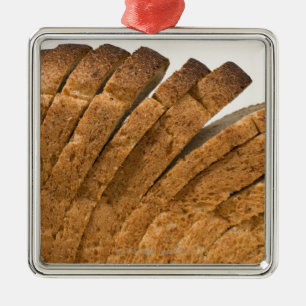 Sliced loaf of bread metal ornament