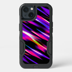 Sliced Neon Striped Animal Print Multicolored Hot iPhone 13 Case